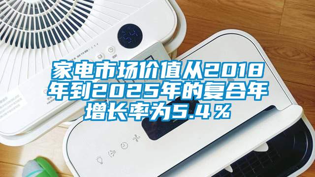 家电市场价值从2018年到2025年的复合年增长率为5.4％