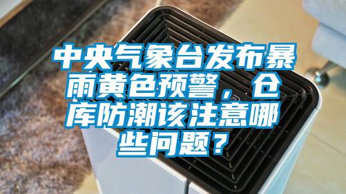 中央气象台发布暴雨黄色预警，仓库防潮该注意哪些问题？