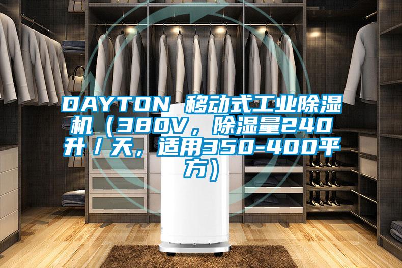 DAYTON 移动式工业除湿机（380V，除湿量240升／天，适用350-400平方）