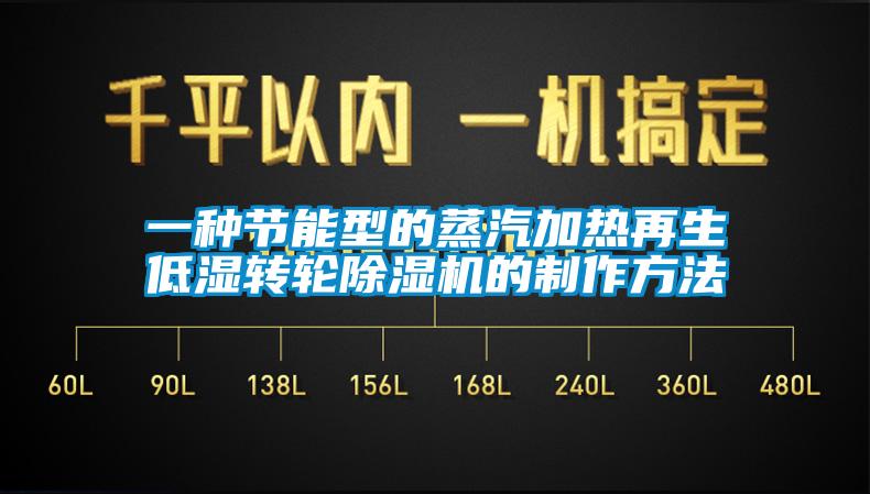 一种节能型的蒸汽加热再生低湿转轮除湿机的制作方法