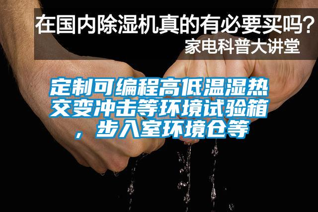 定制可编程高低温湿热交变冲击等环境试验箱，步入室环境仓等