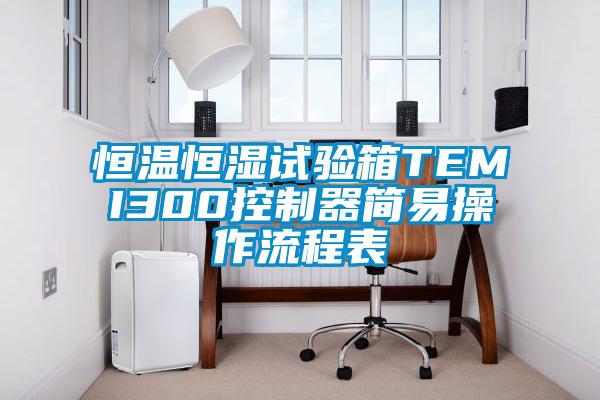 恒温恒湿试验箱TEMI300控制器简易操作流程表