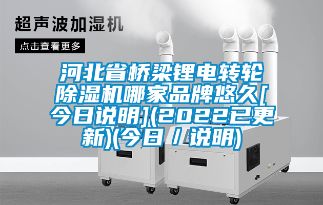 河北省桥梁锂电转轮除湿机哪家品牌悠久[今日说明](2022已更新)(今日／说明)