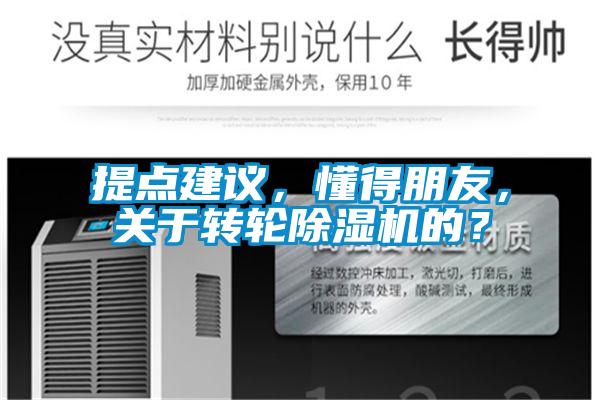 提点建议，懂得朋友，关于转轮除湿机的？