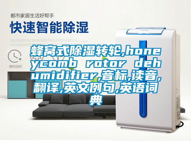 蜂窝式除湿转轮,honeycomb rotor dehumidifier,音标,读音,翻译,英文例句,英语词典